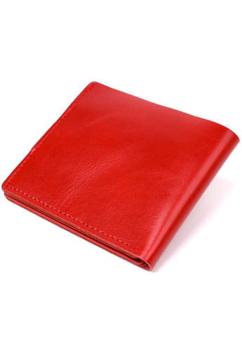 Женское кожаное портмоне с монетницей и хлястиком на кнопке красное (sku_16440) No Brand (328218894)