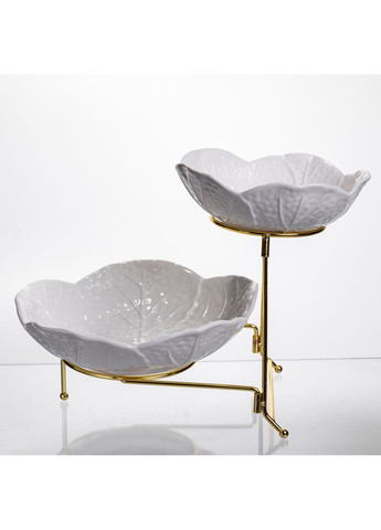 Фруктовниця порцелянова на 2 яруси 35*25*26 см Yiwu (365874047)