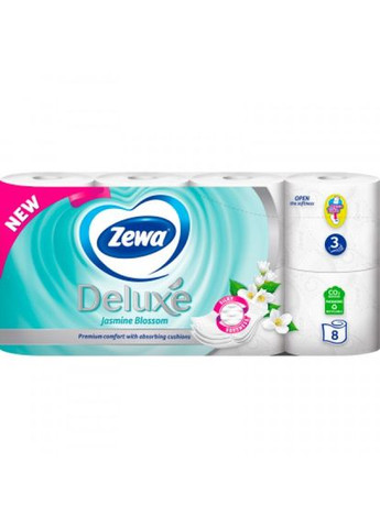 Туалетний папір (7322541171753) Zewa deluxe жасмин 3 шари 8 рулонів (268142548)
