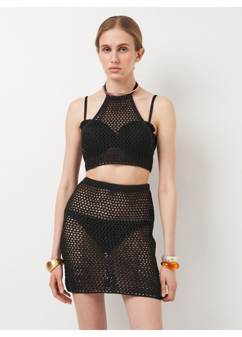 Чорний літній комплект (спідниця,топ) Boohoo