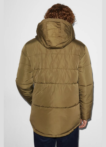 Оливковая (хаки) демисезонная стеганая куртка C&A