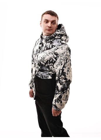 Чорно-біла куртка зимова чоловіча Fashion