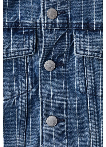 Синяя демисезонная женская джинсовая винтажная куртка-пиджак н&м (58177) xs синяя H&M