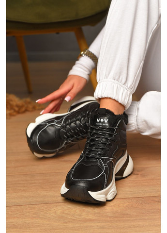 Кросівки жіночі чорного кольору на хутрі Let's Shop чорні зими (362152546)