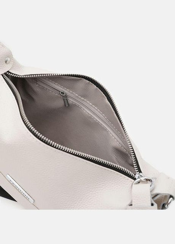 Сумка крос-боді через плече жіноча шкіряна з широким ременем маленька Білий 35589 Borsa Leather (336889586)