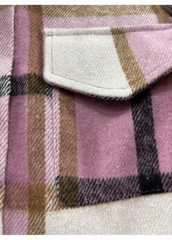 Розовая рубашка в клетку No Brand