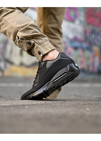 Черные демисезонные мужские кроссовки max black No Brand