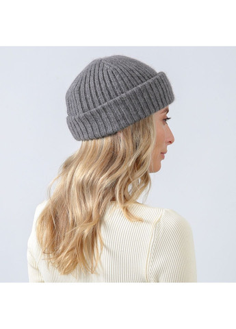Шапка по голові міні-біні жіноча віскоза з ангорою сіра МААТ LuckyLOOK 880-597 (352690832)