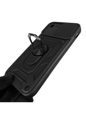 Чохол для iPhone 7 броньований з кільцем зі шторкою на камеру на айфон 7 чорний rg1 Apple (366019563)
