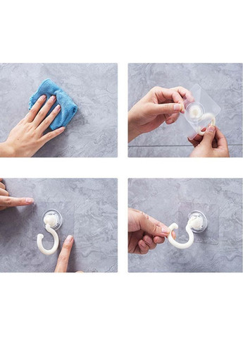 Гачок поворотний самоклеючий білий (NS0045_2) No Brand (315885495)