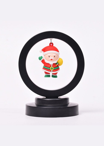 Світильник з Сантою в кільці з підсвічуванням | Новорічний LED декор No Brand (346440121)