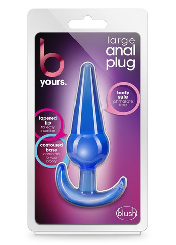 Анальна пробка конічної форми із стопером b yours синя Blush (327873395)