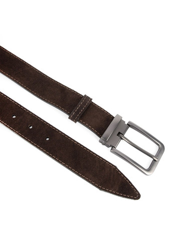 Ремінь чоловічий замшевий зі строчкою НС-3423 (120 см) коричневий HandyCover (344562094)