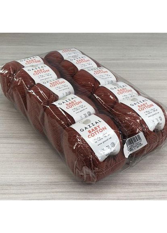 Пряжа Baby Cotton колір 3453 Теракот Gazzal (352751367)