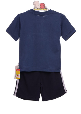 Синий летний костюм с коротким рукавом для мальчика трикотажный moto синий 98 см (31240) BABYKROHA