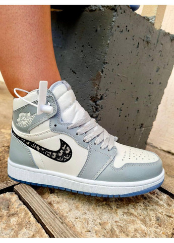 КРОСІВКИ ЖІНОЧІ NIKE AIR JORDAN 1 RETRO X CHRISTIAN DIOR НАЙК АІР ДЖОРДАН No Brand білі демісезони (369390183)