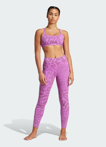 Фиолетовые демисезонные леггинсы all me allover print 7/8 adidas