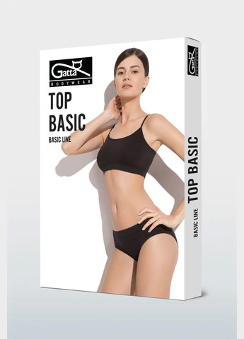 Чорний топ безшовний топ на тонких бретелях Gatta без кісточок