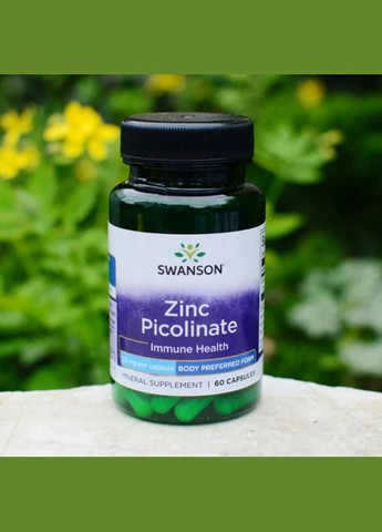 Пиколинат цинка Zinc Picolinate Body Preferred Form 22 mg 60 Caps Swanson (294608276)
