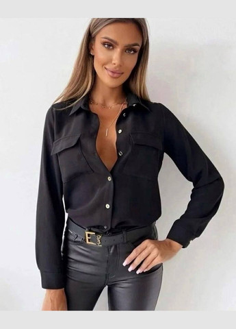Чёрная женская блуза цвет черный р.42/44 449211 New Trend