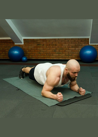 Набір спортивних рушників 2 шт з мікрофібри 50х90 + 70х140 Сірий Love You сірий