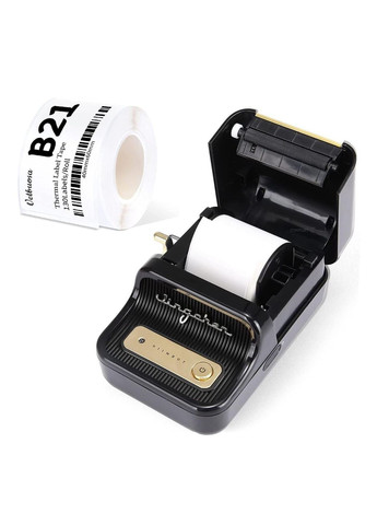 Принтер етикеток стікерів B21 Black, термопринтер | + рулон етикеток (230 шт) NIIMBOT (354224237)