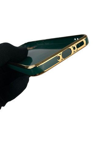 Чохол для Galaxy A34 5G (SM-A346E) з кільцем MagSafe із золотою окантовкою на самсунг а34 темно-зелений gs1 Samsung (366389408)