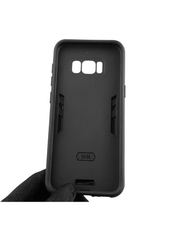Чохол для телефона Galaxy S8 броньований з магнітним кільцем-тримачем на самсунг с8 чорний Samsung (366232012)