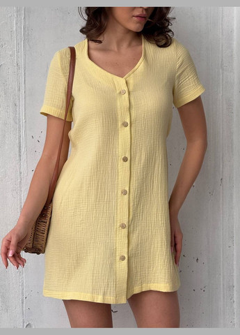 Желтое повседневный женское платье мини Avanti однотонное