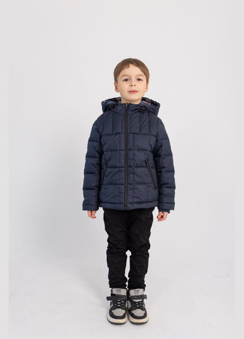 Комбинированная демисезонная двухсторонняя куртка синий Cvetkov Робби