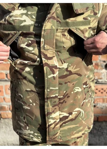 Бушлат зимовий Ріп-Стоп, Підкладка: фліс, Наповнювач: синтепон Мультикам No Brand (392688030)
