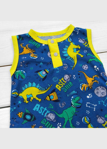 Ромпер безрукавка на лето AstroDino синий dexter's (322513348)