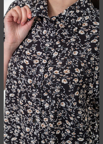 Сорочка жіноча штапель, колір чорно-бежевий, Ager (294335216)