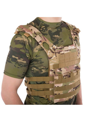 Плитоноска для бронепластин с системой Molle Military Rangers ZK5515 Камуфляж Multicam (59508240) FDSO (276195189)