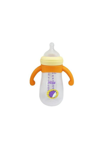 Пляшечка пластикова з силіконовими ручками MGZ-0200(Yellow) 260 мл No Brand (329893486)