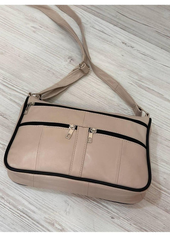 Женская сумочка серо-бежевая натуральная кожа 102015 No Brand (355245017)