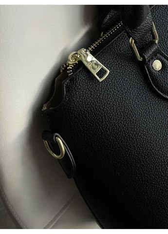 Жіноча сумка Georgia Satchel Bag через плече чорний класичний Коуч MDR No Brand (369935151)