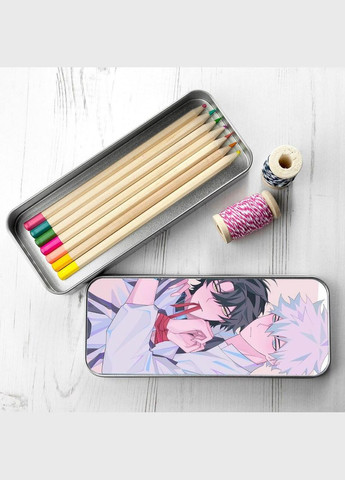 Пенал школьный для мальчика и девочки металлический Аниме Агенты Времени #015 7*18 см Silver No Brand (309158990)