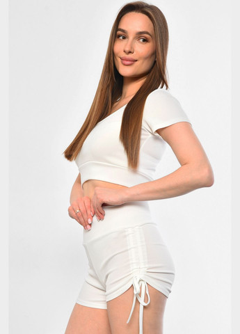 Костюм женский белого цвета Let's Shop (296551785)