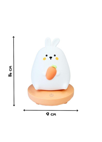 Ночник детский "Зайка с морковью" MGZ-1403 портативный, зарядка от USB No Brand (330602605)