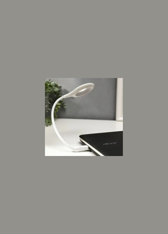 Гнучка USB лампа з голосовим керуванням із зарядкою від Power bank біла / Світлодіодний ліхтар LK-50 Military Equipment (371357715)