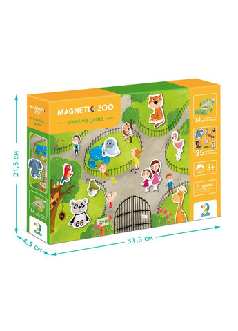 Развивающая игра "Магнитный зоопарк" (35 эл.), magnetic zoo Додо Dodo (338425659)