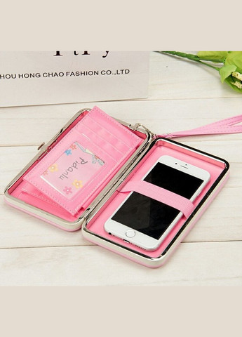 Модний жіночий клатч з персиковим бантиком.(BRT) Brettani (336552288)