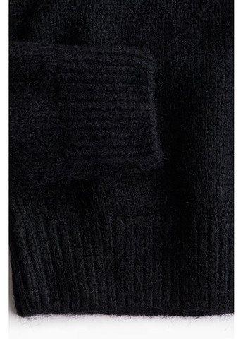 Черный демисезонный свитер в составе с шерстью H&M