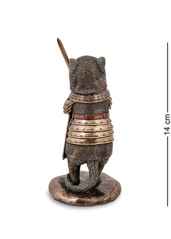 Статуэтка Сэр Пусилот кошачий рыцарь 14 см 1907214 полистоун покрытый бронзой Veronese (302238971)