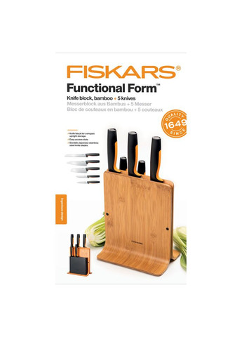 Набор ножей (m503569) Fiskars Functional Form Bamboo 5 шт (369032299)