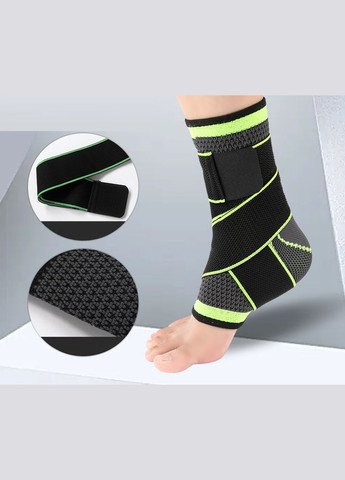 Спортивный эластичный бандаж голеностопного сустава с фиксирующим ремнем. No Brand (318697906)