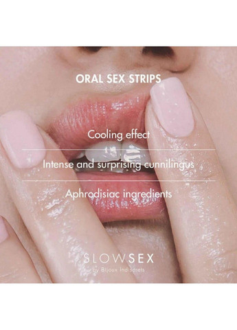 Мятные полоски для орального секса Indiscrets Oral sex strips - SLOW SEX, 7 шт Bijoux (291120513)