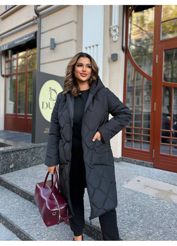 Чорна зимня жіноча куртка-пальто куртка-пальто FINO Mode
