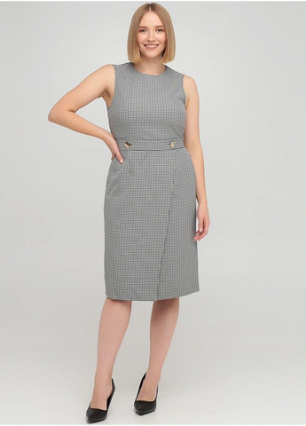 Серое деловое женское платье футляр н&м (56685) xs серое H&M